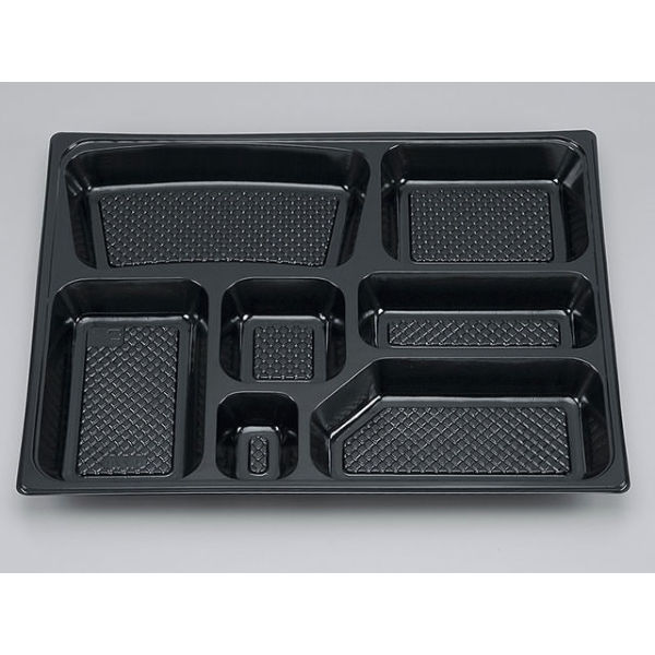 仕出弁当　U-77-B 黒　120枚(20枚×6) 0110077200523　シーピー化成（直送品）