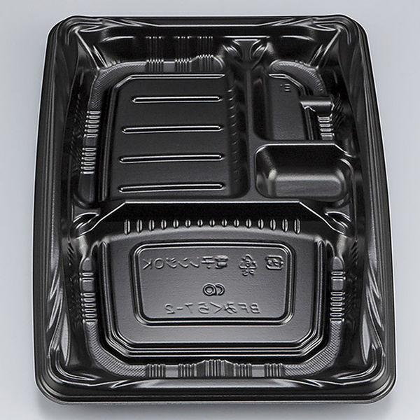 弁当容器　BFみくら7-2 黒 本体　800枚(50枚×16) 0140607020525　シーピー化成（直送品）