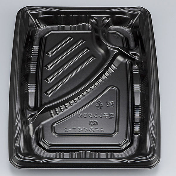 弁当容器　BFみくら7-3 黒 本体　800枚(50枚×16) 0140607030525　シーピー化成（直送品）