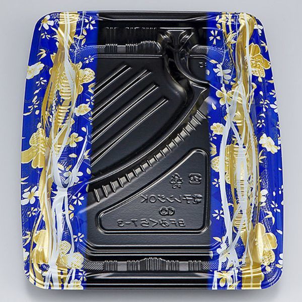 弁当容器　BFみくら7-3 春菜 青 本体　800枚(50枚×16) 0140607030875　シーピー化成（直送品）