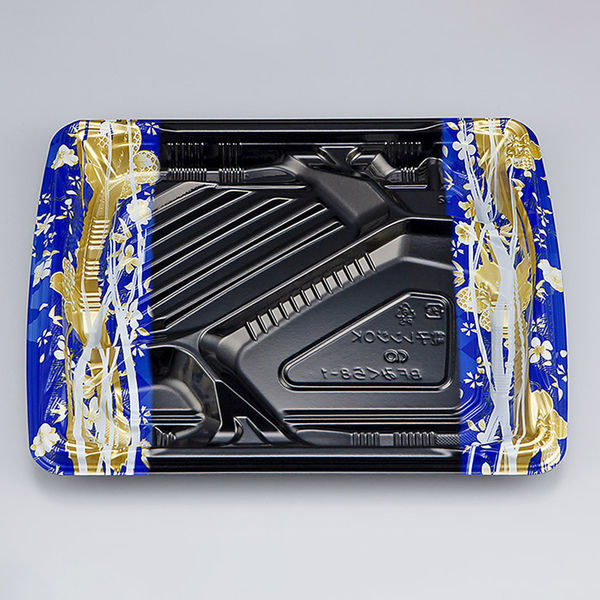 弁当容器　BFみくら8-1 春菜 青 本体　600枚(50枚×12) 0140608010875　シーピー化成（直送品）