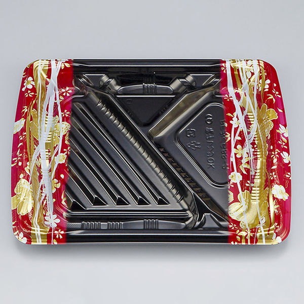 弁当容器　BFみくら8S-2 春菜 赤 本体　800枚(50枚×16) 0140608528145　シーピー化成（直送品）