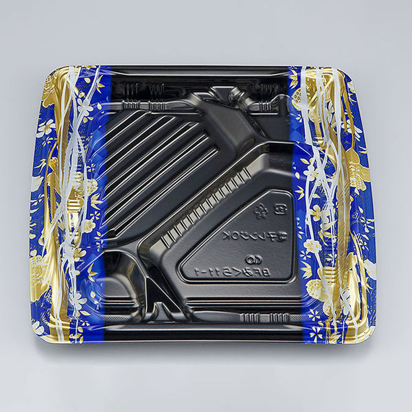 弁当容器　BFみくら11-1 春菜 青 本体　600枚(50枚×12) 0140611010875　シーピー化成（直送品）