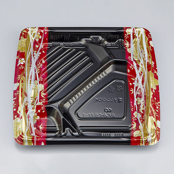 弁当容器　BFみくら11-1 春菜 赤 本体　600枚(50枚×12) 0140611018145　シーピー化成（直送品）