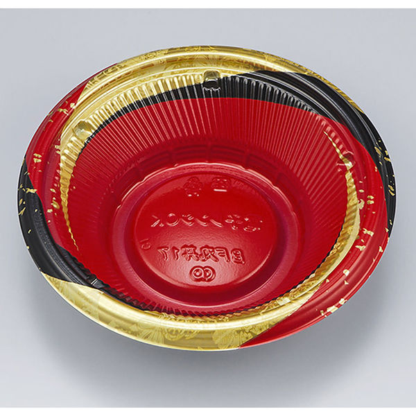 どんぶり容器　BF丸丼17 月丸赤 本体　900枚(50枚×18) 0145217008095　シーピー化成（直送品）
