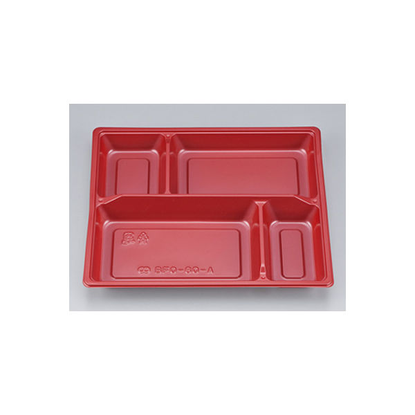 弁当容器　BFO-60-A赤BS　600枚(50枚×12) 0150060103263　シーピー化成（直送品）