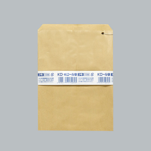 福助工業 Kロール袋 紙袋 K3号　5000枚(500枚×10) 0180157（直送品）