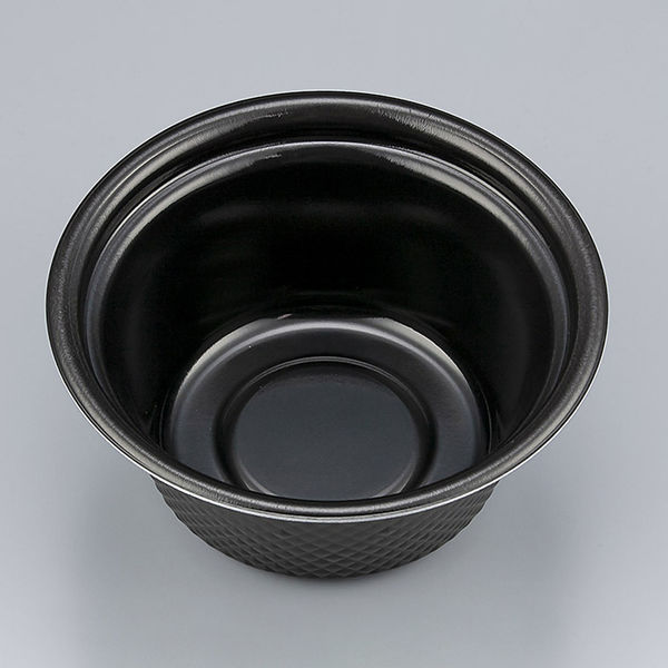 どんぶり容器　TNパイン17 黒本体　600枚(50枚×12) 0250617000525　シーピー化成（直送品）