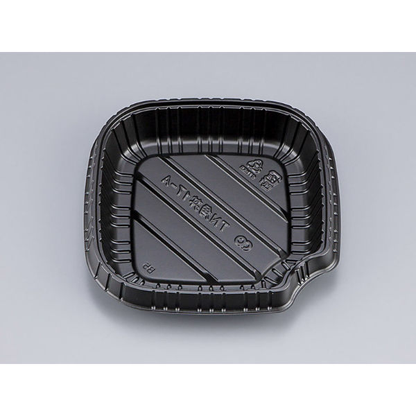 どんぶり容器　TN角丼17-A 黒中皿(N)　900枚(50枚×18) 0255017110523　シーピー化成（直送品）