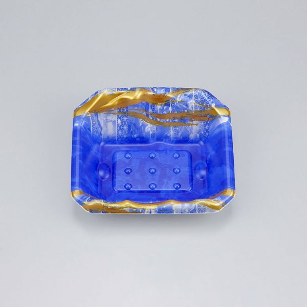 刺身トレー SFサシミ61 涼海青 本体　1200枚(50枚×24) 0271261007515　シーピー化成（直送品）