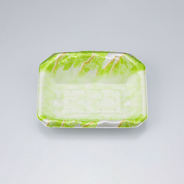 刺身トレー SFサシミ62 大海緑 本体　1200枚(50枚×24) 0271262004465　シーピー化成（直送品）