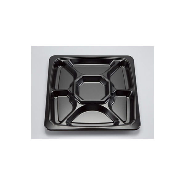 オードブル容器　SFオードブル角40黒本体　200枚(10枚×20) 0272504000525　シーピー化成（直送品）