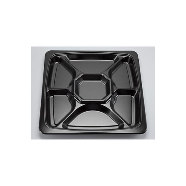 オードブル容器　SFオードブル角50黒本体　160枚(10枚×16) 0272505000525　シーピー化成（直送品）