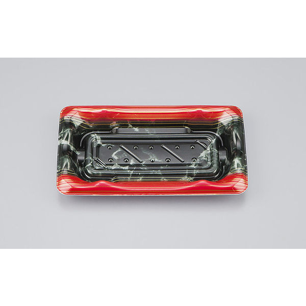 寿司容器　SF港13 大理石赤 本体　1500枚(50枚×30) 0276413006155　シーピー化成（直送品）