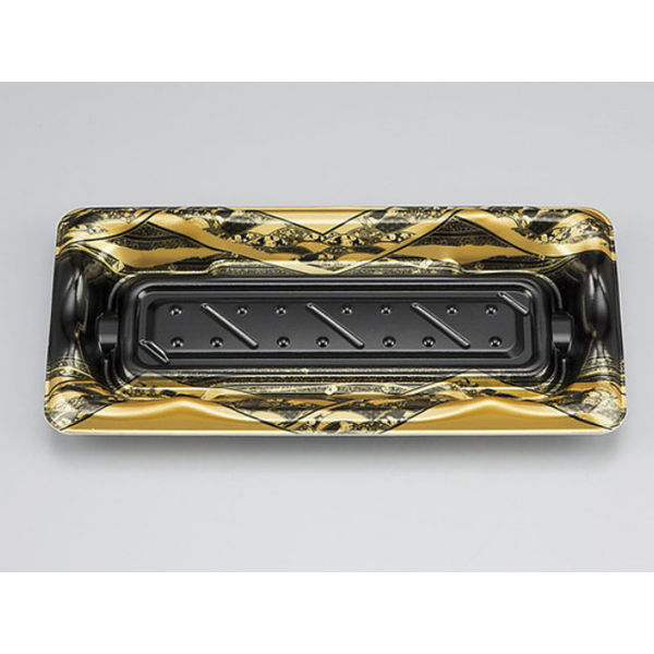 寿司容器　SF港14 八重波黒 本体　1200枚(50枚×24) 0276414002765　シーピー化成（直送品）