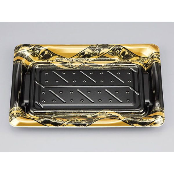 寿司容器　SF港24 八重波黒 本体　900枚(50枚×18) 0276424002765　シーピー化成（直送品）