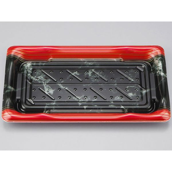 寿司容器　SF港25 大理石赤本体　800枚(50枚×16) 0276425006155　シーピー化成（直送品）