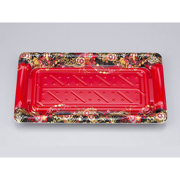 寿司容器　SF港25 嘉祥赤 本体　800枚(50枚×16) 0276425006735　シーピー化成（直送品）