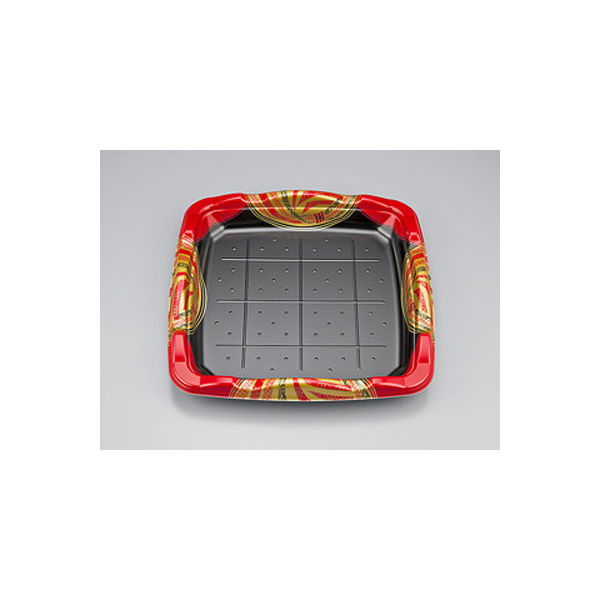 寿司容器　SF剛力3 風雅赤本体　240枚(10枚×24) 0276603002855　シーピー化成（直送品）