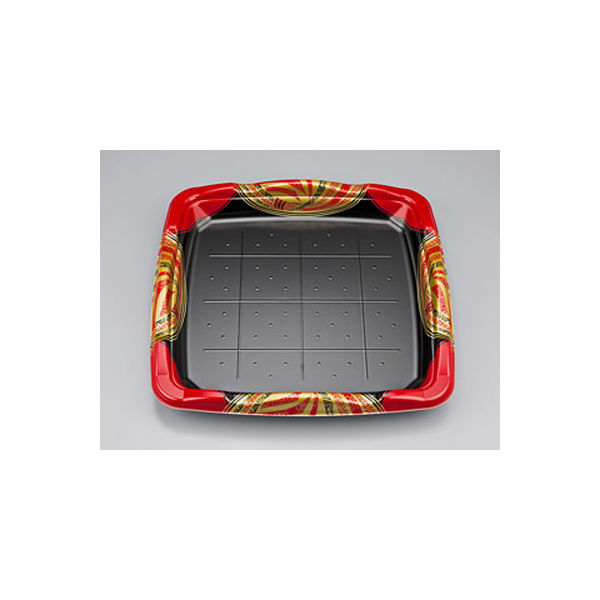 寿司容器　SF剛力4 風雅赤本体　240枚(10枚×24) 0276604002855　シーピー化成（直送品）