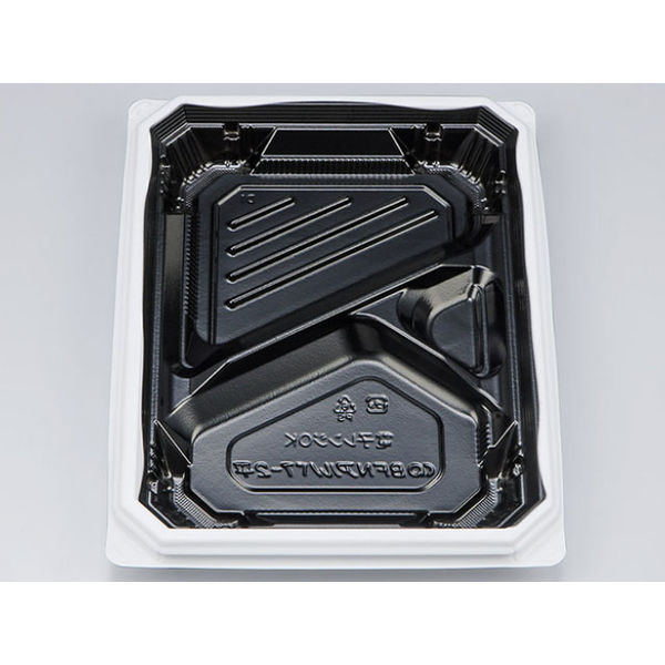 弁当容器　BFNアルバ7-2平 BW本体　600枚(50枚×12) 0280107127235　シーピー化成（直送品）