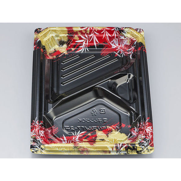 弁当容器　BFNアルバ7-2平 みお赤本体　600枚(50枚×12) 0280107127245　シーピー化成（直送品）