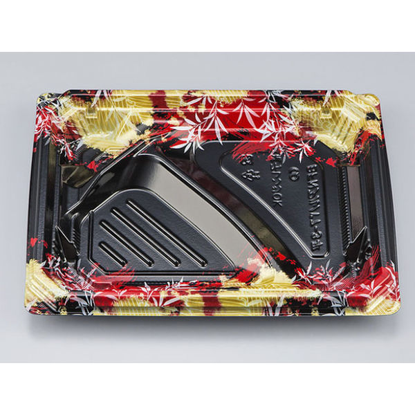 弁当容器　BFNアルバ7-3平 みお赤本体　600枚(50枚×12) 0280107137245　シーピー化成（直送品）