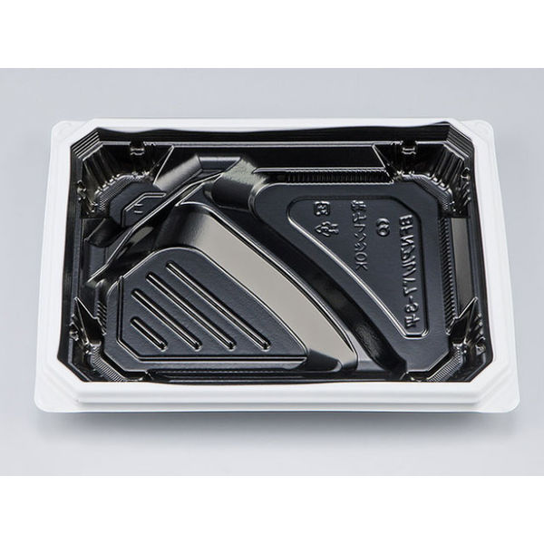 弁当容器　BFNアルバ7-3平 BW本体　600枚(50枚×12) 0280107137235　シーピー化成（直送品）