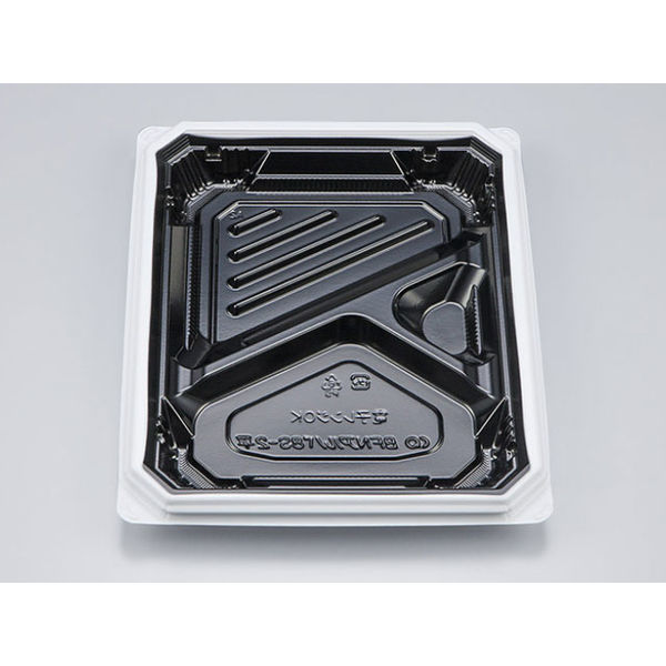 弁当容器　BFNアルバ8S-2平 BW本体　600枚(50枚×12) 0280108627235　シーピー化成（直送品）