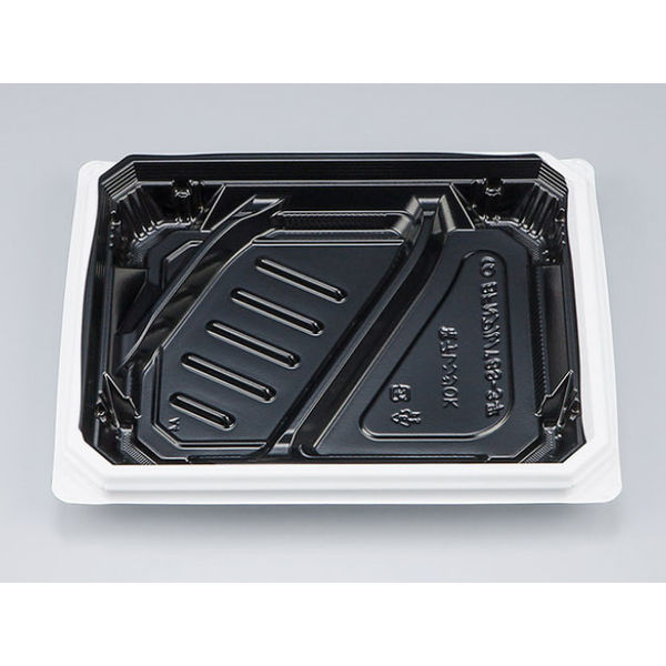 弁当容器　BFNアルバ8S-3平 BW本体　600枚(50枚×12) 0280108637235　シーピー化成（直送品）