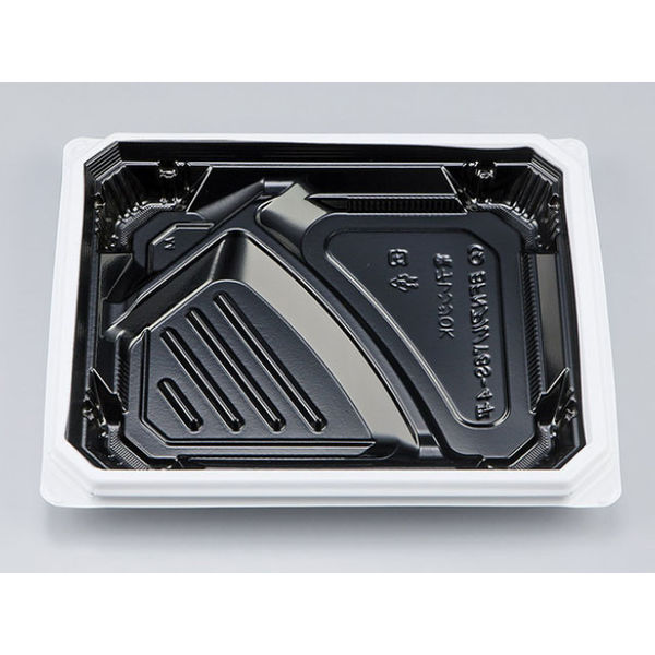 弁当容器　BFNアルバ8S-4平 BW本体　600枚(50枚×12) 0280108647235　シーピー化成（直送品）