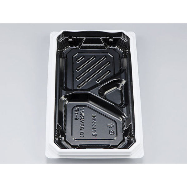 弁当容器　BFNアルバ9-1平 BW本体　600枚(50枚×12) 0280109117235　シーピー化成（直送品）