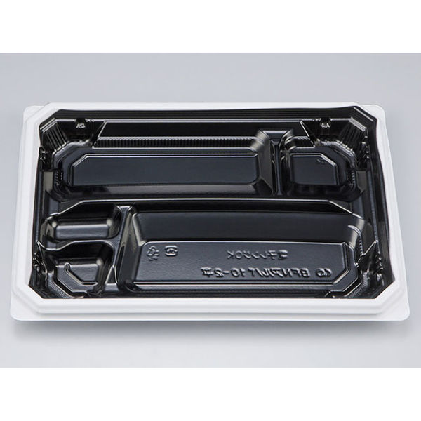 弁当容器　BFNアルバ10-2平 BW本体　400枚(50枚×8) 0280110127235　シーピー化成（直送品）