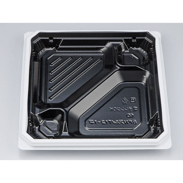 弁当容器　BFNアルバ12-1平 BW本体　400枚(50枚×8) 0280112117235　シーピー化成（直送品）