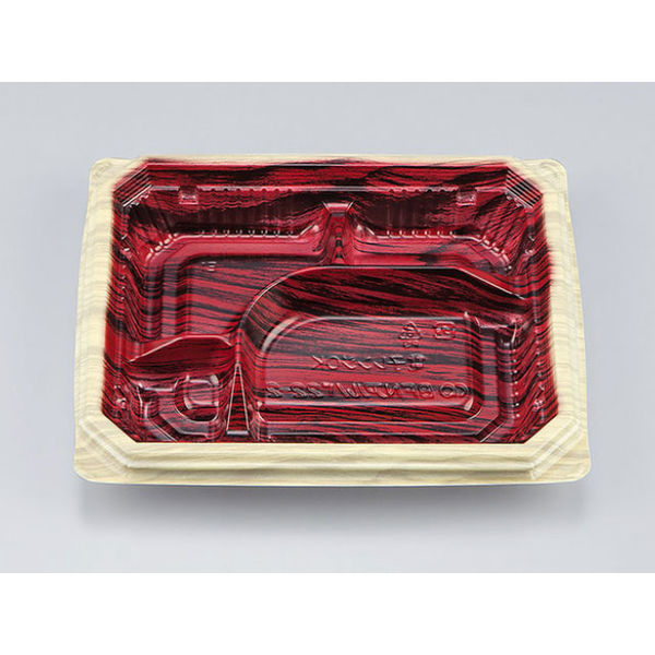 弁当容器　BFNアルバ22-2 和もく赤本体　900枚(50枚×18) 0280122021815　シーピー化成（直送品）
