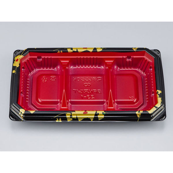 弁当容器　BFNアルバ23-1 輪島内赤本体　800枚(50枚×16) 0280123018315　シーピー化成（直送品）
