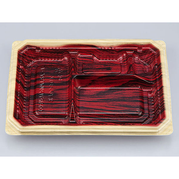 弁当容器　BFNアルバ27-1 和もく赤本体　600枚(50枚×12) 0280127011815　シーピー化成（直送品）