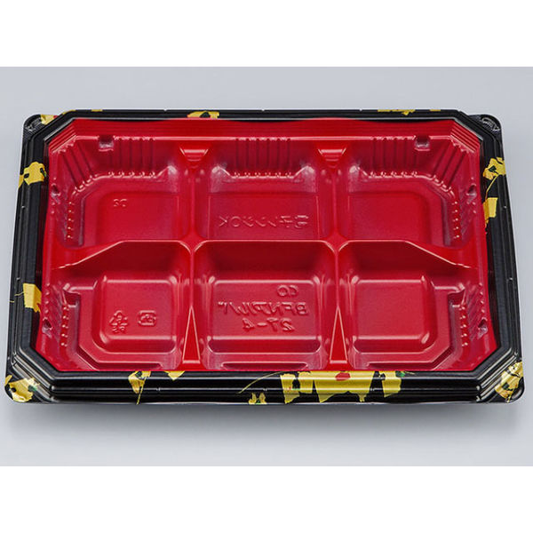 弁当容器　BFNアルバ27-4 輪島内赤本体　600枚(50枚×12) 0280127048315　シーピー化成（直送品）