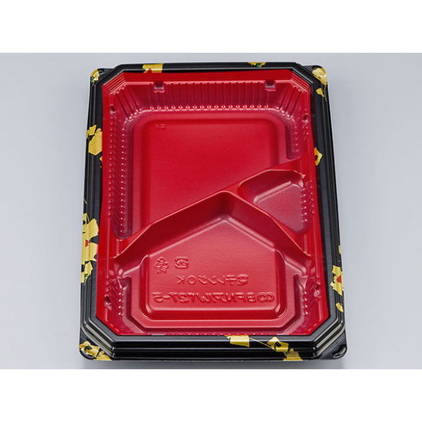 弁当容器　BFNアルバ27-5 輪島内赤本体　600枚(50枚×12) 0280127058315　シーピー化成（直送品）