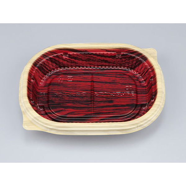 弁当容器　BFNアルバ重4 和もく赤本体　800枚(50枚×16) 0280304001815　シーピー化成（直送品）