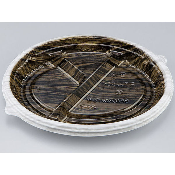 弁当容器　BFNアルバ小判23-1 和もく白茶本体　600枚(50枚×12) 0280623018335　シーピー化成（直送品）