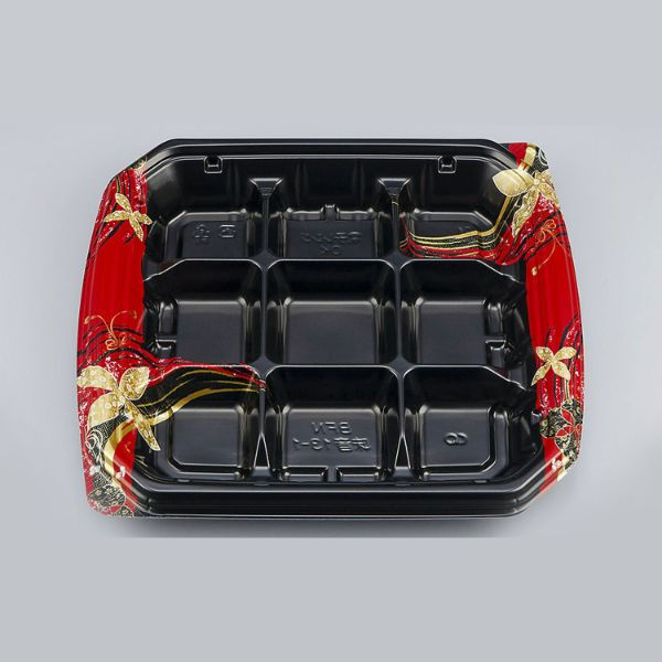 弁当容器　BFN味音(みおん)13-1 結花黒本体　400枚(50枚×8) 0281013014305　シーピー化成（直送品）