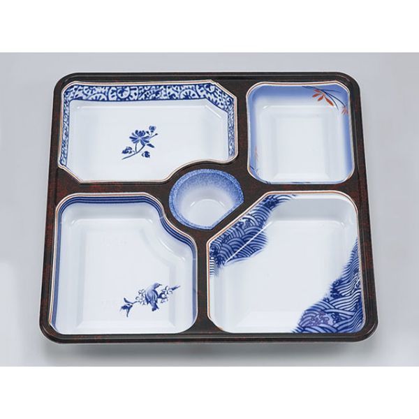 仕出弁当　NU-250-B染付御膳 中仕切　160枚(20枚×8) 0390250202493　シーピー化成（直送品）