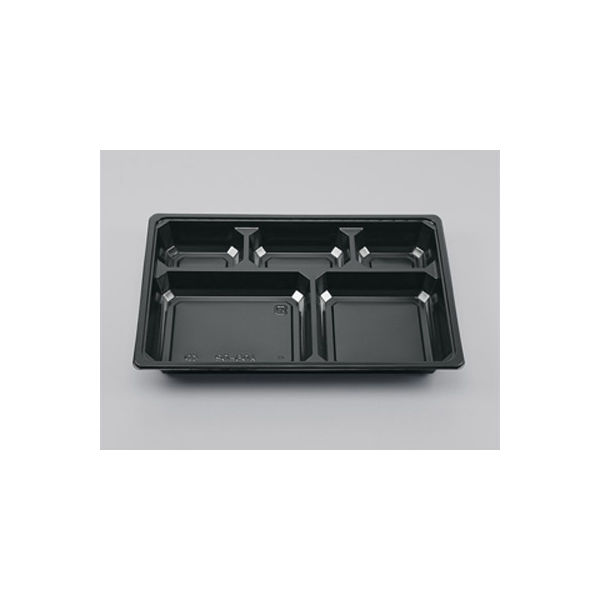 仕出弁当　BOX90-60A 黒中仕切　300枚(50枚×6) 0469060100523　シーピー化成（直送品）