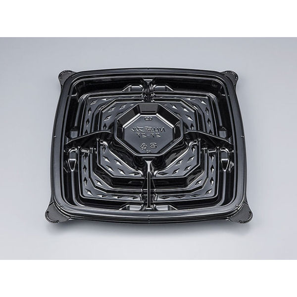 オードブル容器　NU盛ブル27-27 黒本体　240枚(10枚×24) 0621272700525　シーピー化成（直送品）