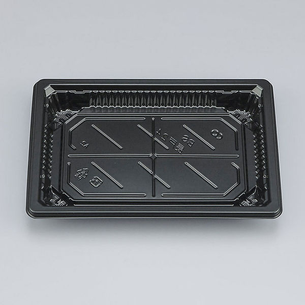 寿司容器　BS長戸24 黒本体　1200枚(50枚×24) 0691124000525　シーピー化成（直送品）