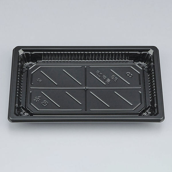 寿司容器　BS長戸25 黒本体　900枚(50枚×18) 0691125000525　シーピー化成（直送品）