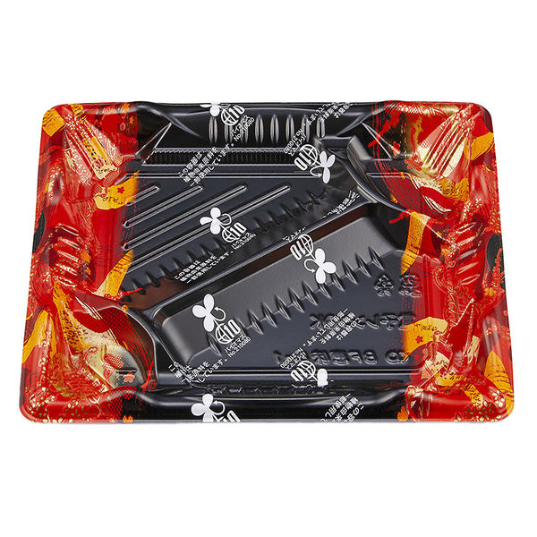 弁当容器　BF恵味8-1 短冊赤B本体(N)　600枚(50枚×12) 074580801A145　シーピー化成（直送品）