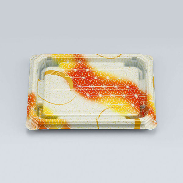 寿司容器　NUN助盛16-12 あさ月橙本体　1200枚(50枚×24) 0788161204135　シーピー化成（直送品）