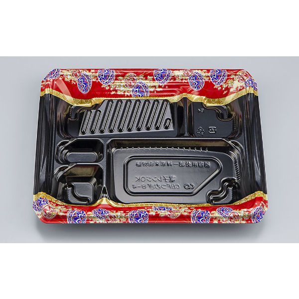 弁当容器　CBFつむぎ8-4紅てまり本体　600枚(50枚×12) 0A00208042435　シーピー化成（直送品）